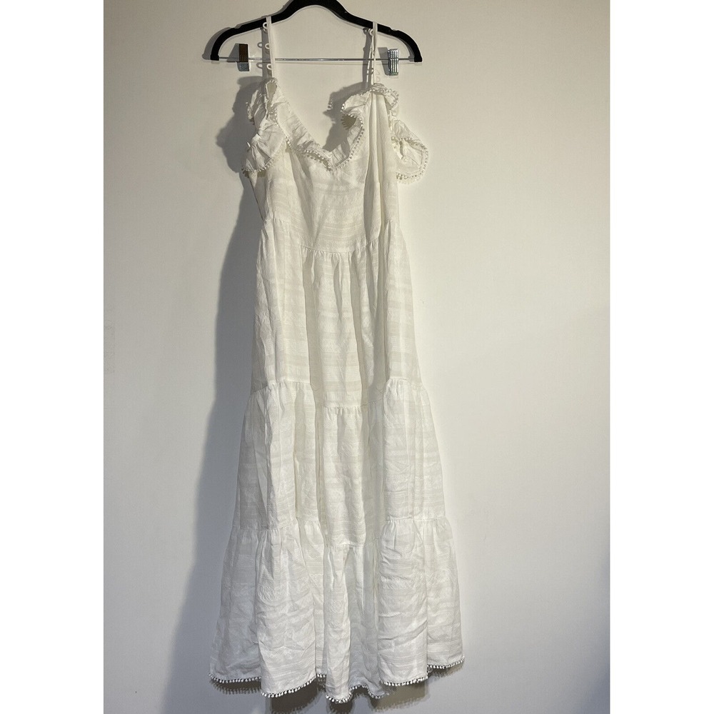 Prabal Gurung Dress Womens Size 10 White Cold Shoulder A Line‎ Cottagecore